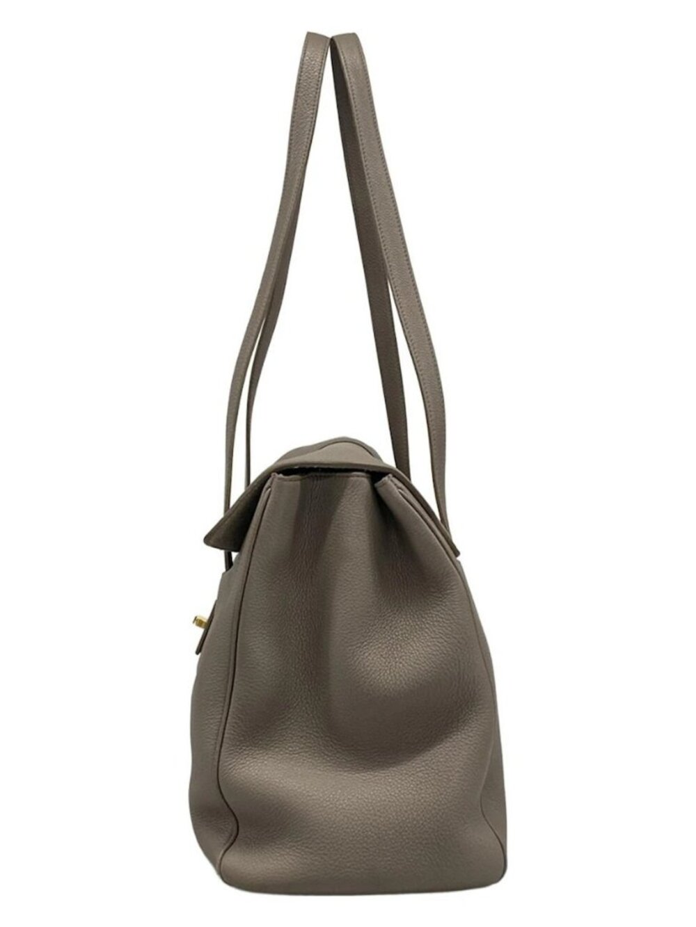 CELINE Large 16 Soft Bag Gray Beige Supple Grained Calfskin Shoulder Bag - Picture 2 of 15